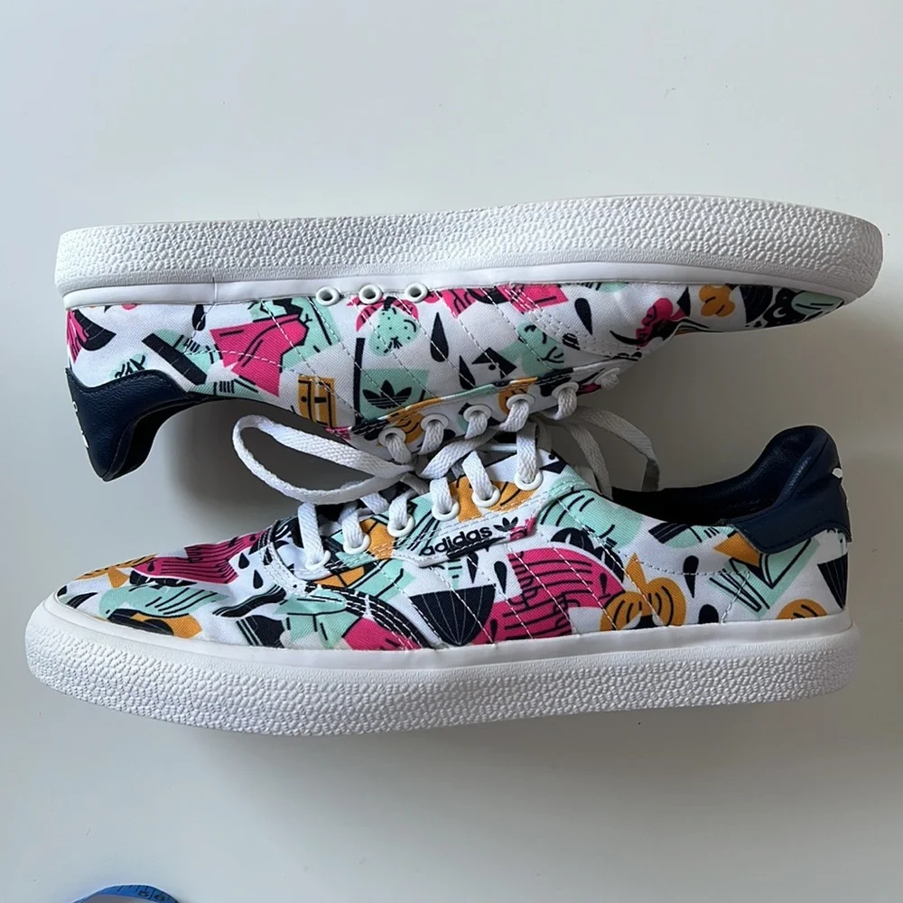 Adidas Originals 3MC Vulc Skateboarding White Lace Up Mens Trainers DB3607 sz10 - Picture 2 of 14